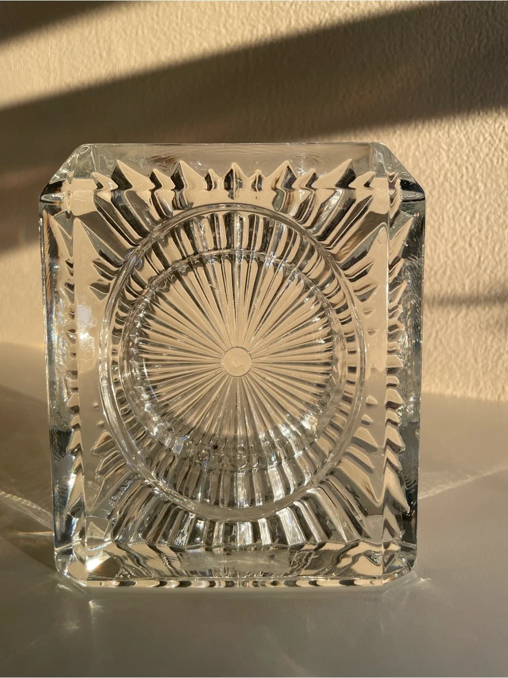 Vintage Staiger Lead Crystal Quartz Table Clock